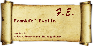 Frankó Evelin névjegykártya