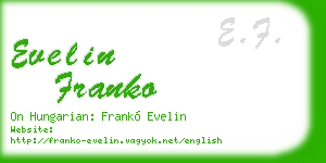 evelin franko business card
